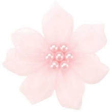 Organza Blommor 3.5x3.5 cm 2-pack Rosa Dekorationer DIY