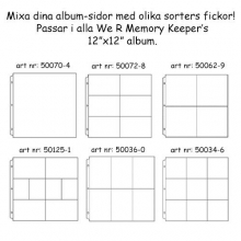 WRMK Ring Photo Sleeve Protectors (6) 6”X4” Pockets Albums Made Easy Albumtillbehör Plastficka