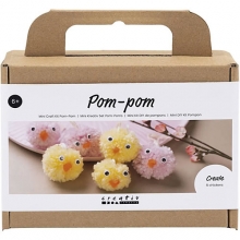 Mini Kit Påskpyssel - Pompom Kycklingar