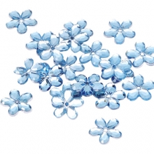 Rhinestones 120 st Mixade Blommor 12 mm Blå