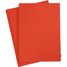 Färgad kartong A4 180 g Röd 100 ark till scrapbooking, pyssel och hobby