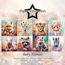 Paper Pad 12x12 - Paper Favourites - Baby Animals