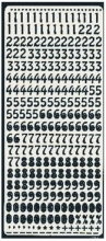 Stickers Peel Off’s Siffror Svart Klistermärken