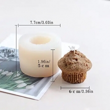 Silikonform Ljusformar - Muffin - Cupcake - H: 5 cm