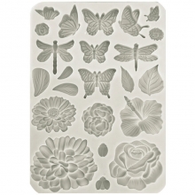 Silicon Mould A5 - Stamperia Secret Diary - Butterflies and Flowers