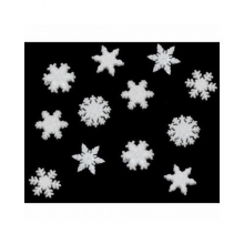 Knappar Figurer Glitter Snowflakes 13 st Figurknappar