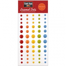 Enamel Dots Halloween - Fall Fun - 60 st halvpärlor, självhäftande i höstfärger.