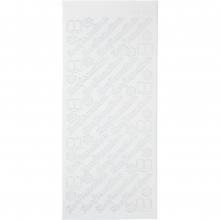 Stickers - Konfirmation - 10x23 cm - Vit
