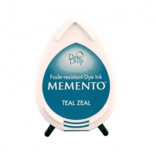 Memento Dew Drop Teal Zeal Stämpeldyna till scrapbooking, pyssel och hobby