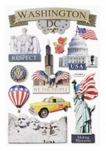 3D Stickers USA Klistermärken till scrapbooking, pyssel och hobby