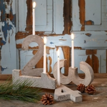 Adventsljusstake av fyra siffror, gjuten i betong Jul Pyssel Inspiration