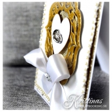 Bröllopsringar i Silver med Diamant 12 st Dekorationer DIY