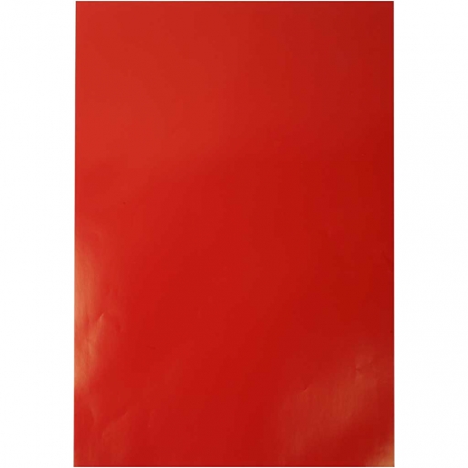 Glanspapper 32x48 cm 80 g Röd 25 ark till scrapbooking, pyssel och hobby