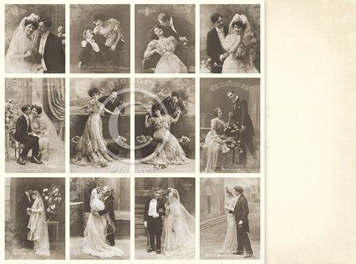 Papper Pion Vintage Wedding Day Design till scrapbooking, pyssel och hobby