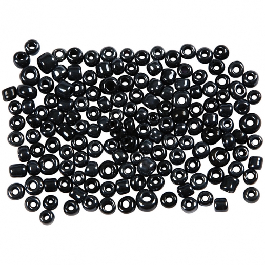 Seed Beads 3 mm Svart Metallic 25 gram till scrapbooking, pyssel och hobby