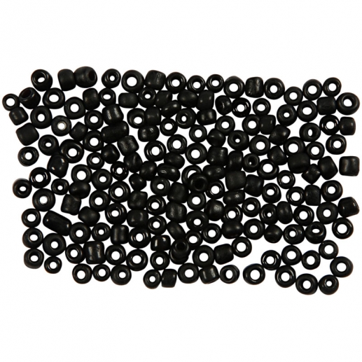 Seed Beads 3 mm Frostad Svart 25 gram till scrapbooking, pyssel och hobby