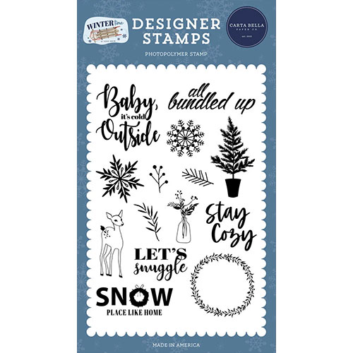 Clearstamps Carta Bella - Wintertime - Let's Snuggle