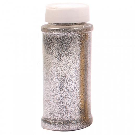 Glitterpulver Silver 80 g till scrapbooking, pyssel och hobby