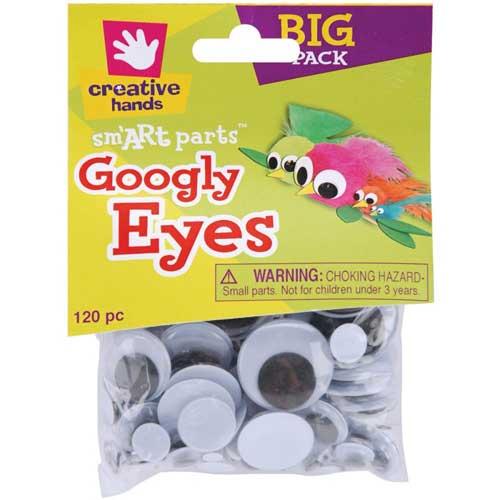 Glue-On Googly Eyes 5 30 mm 120 st ögon Figurtillverkning