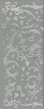 Stickers Peel Off’s Hjärt Swirl Silver Dekoration Bröllop Kärlek