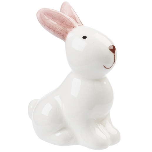 Miniatyr Figur - Sittande Kanin - Porslin - 5 cm