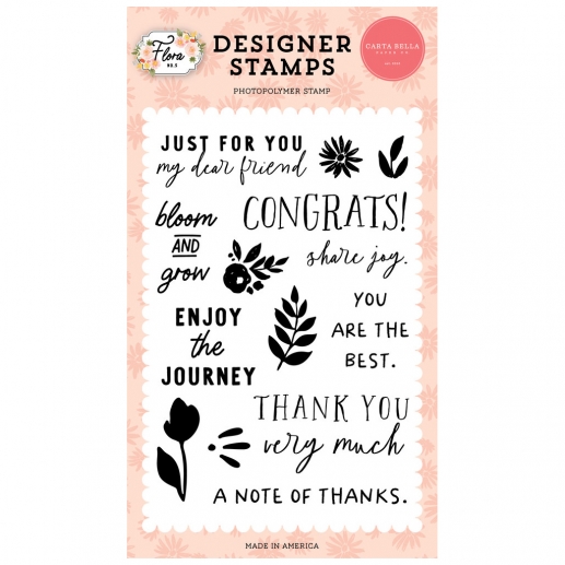 Clearstamps Carta Bella Floral Flowers