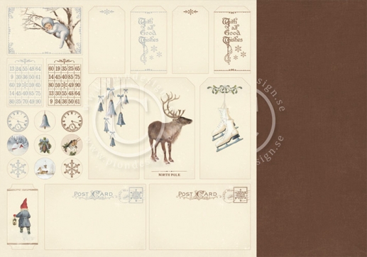 Papper Pion Design Greetings from the North Pole Tags