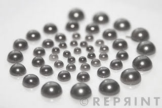 Självhäftande halvpärlor Pearls 50 st Silver Rhinestones
