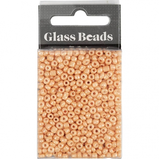 Seed Beads - 3 mm - Hål 0,6-1 mm - Peach - 25 g