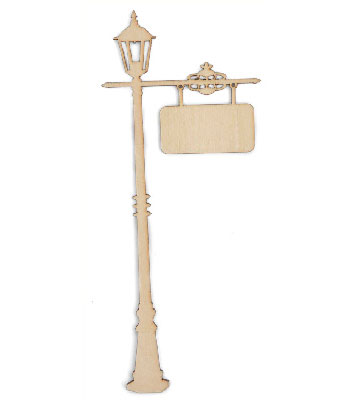 Wood Flourishes Lamp Post With Plaque Dekorationsfigur