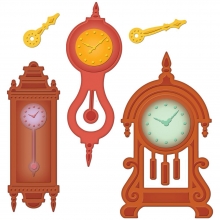 Spellbinder Shapeabilities Dies Retro Mod Clocks 8 st
