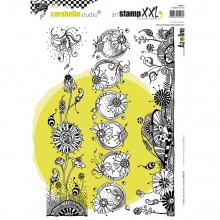 Stämpel Carabelle Studio XXL A4 Wonderful Flower Strips Cling Stamps EZ