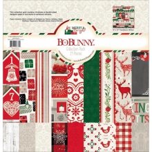 BoBunny Collection Pack 12"X12" Merry & Bright Scrapbooking Papper