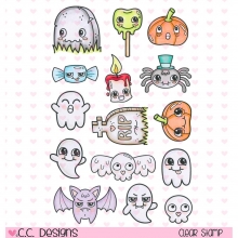 Clearstamps CC Design Halloween Things Halloweenpyssel Höstpyssel
