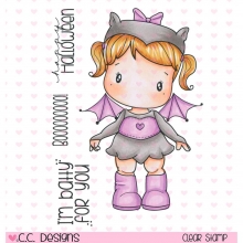 Stämpel CC Design Batty Birgitta Halloweenpyssel Höstpyssel
