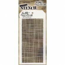 Schablon Tim Holtz Linen Schabloner till scrapbooking, pyssel och hobby