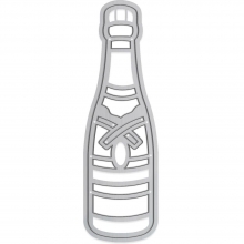 Dies Tonic Studios Rococo Petite Die Champagne Bottle Stansmaskin