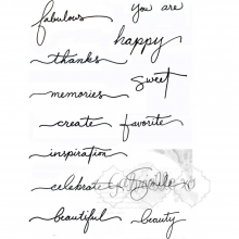 Clearstamps 49 and Market Gabis Word Scrapbooking Papper