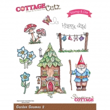 Stamp And Die Set CottageCutz Garden Gnomes 2 Cottage Cutz Dies