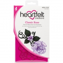 Die Heartfelt Creations Classic Rose Stämpel Dies Stans Bröllop Kärlek