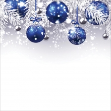 Papper Ella & Viv Blue Christmas Indigo Ornaments Julpyssel