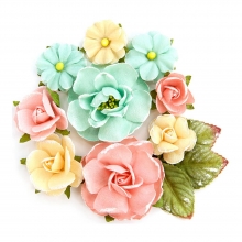 Pappersblommor pappersrosor Prima 12 st Heaven Sent 2 Grace Dekorationer DIY