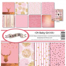 Paper kit Reminisce Oh baby Girl 12x12 Scrapbooking Papper