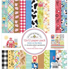 Paper Pack 12x12 Doodlebug Down On The Farm