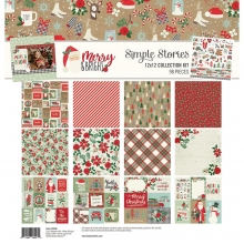 Paper Pack 12x12 - Simple Stories - Merry & Bright