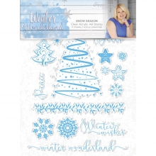 Winter Wonderland Clear Stamps Snow Season 17 st Clearstamps Silkonstämpel