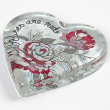 Hjärta i Glas 9x9 cm Transparent 10 st Dekorationsföremål