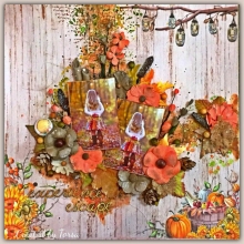 Papper 49 and Market Rusty Autumn Blooming Scrapbooking