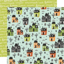 Paper Pack Simple Stories Spooky Nights 12x12 Tum Halloweenpyssel Höstpyssel