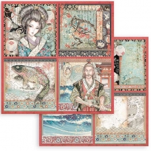 Paper Pad Stamperia Sir Vagabond in Japan 12x12 Tum